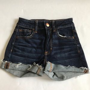 3/$15 American Eagle High Rise Dark Wash Shorts